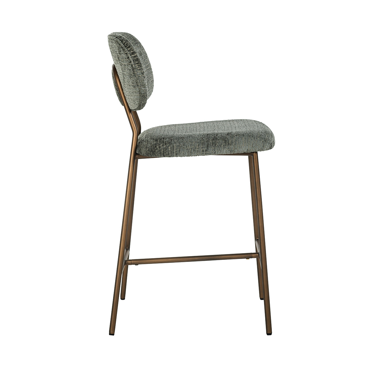 Counterstoel Xenia thyme fusion / geborstelde gouden poten (Fusion thyme 206)