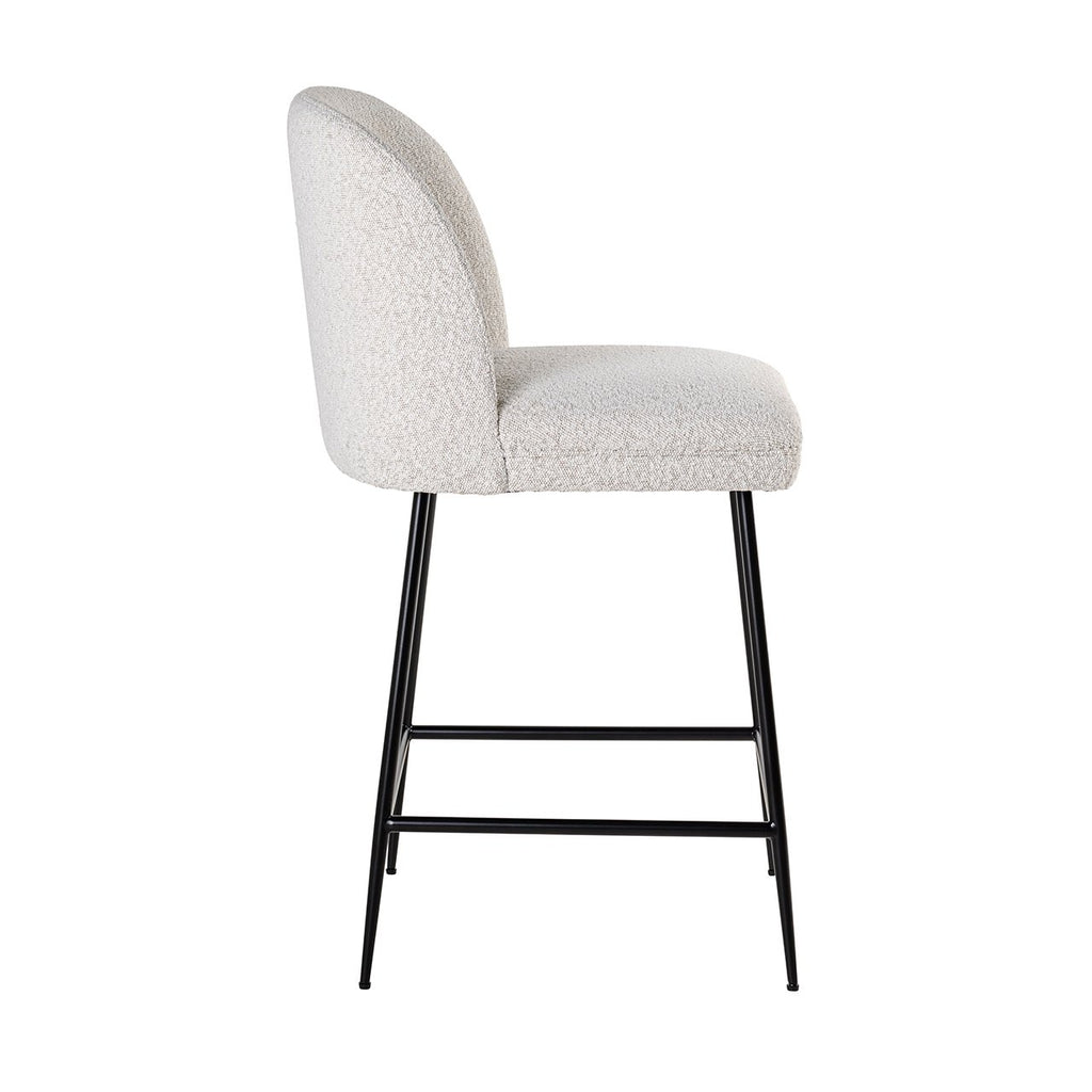 Counterstoel Pullitzer wit bouclé / zwart (Kopenhagen 900 Bouclé Wit)