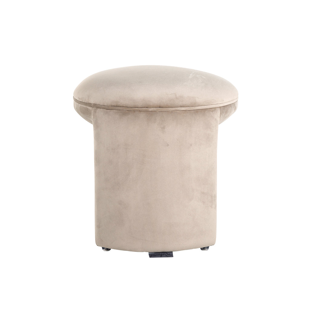 Poef Fargo khaki fluweel (Quartz Khaki 903)