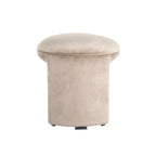 Poef Fargo khaki fluweel (Quartz Khaki 903)