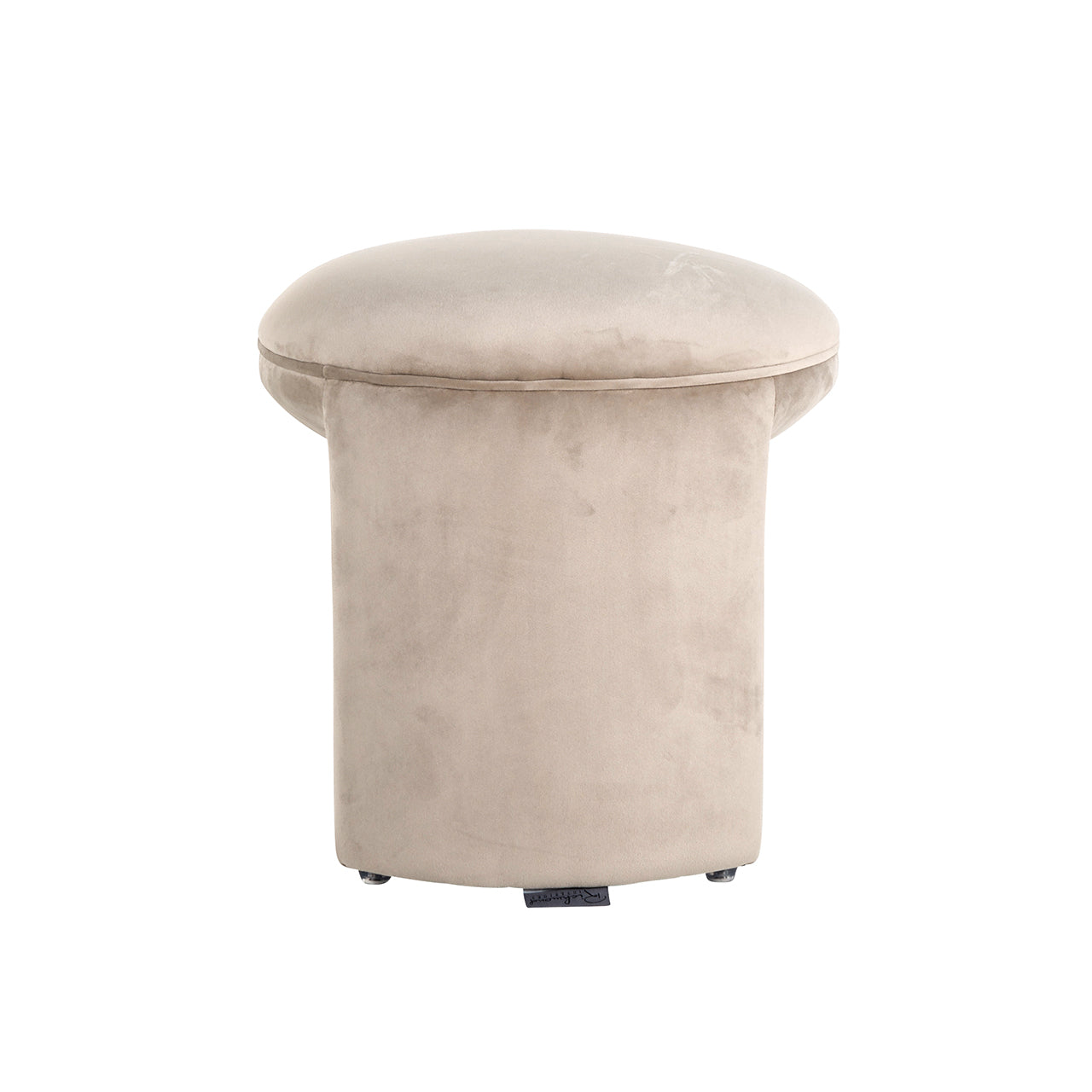 Poef Fargo khaki fluweel (Quartz Khaki 903)