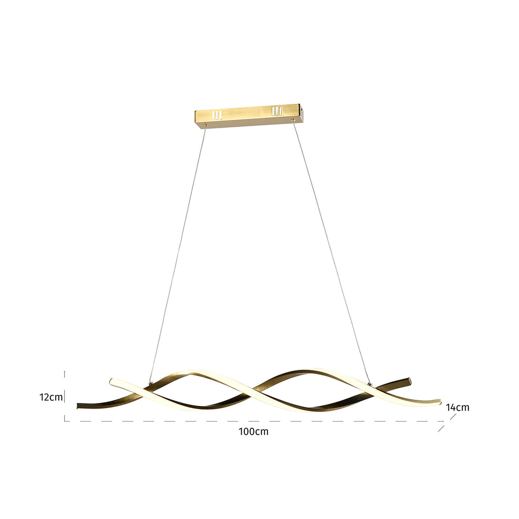 Hanglamp Lorine (Geborsteld Goud)