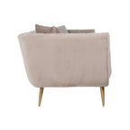 Bank Huxley Khaki fluweel / Geborsteld goud (Kwarts Khaki 903)