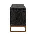 TV-meubel Blackbone messing 4-deuren 200 (Zwart rustiek)
