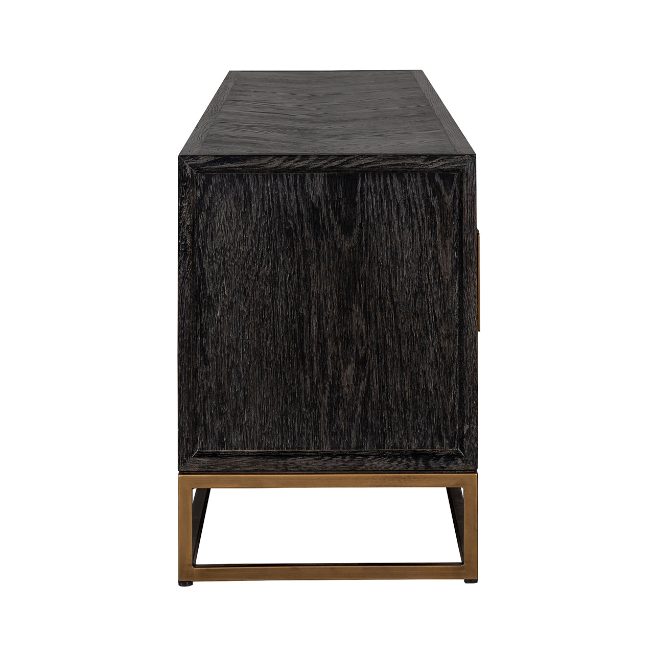 TV-meubel Blackbone messing 4-deuren 200 (Zwart rustiek)