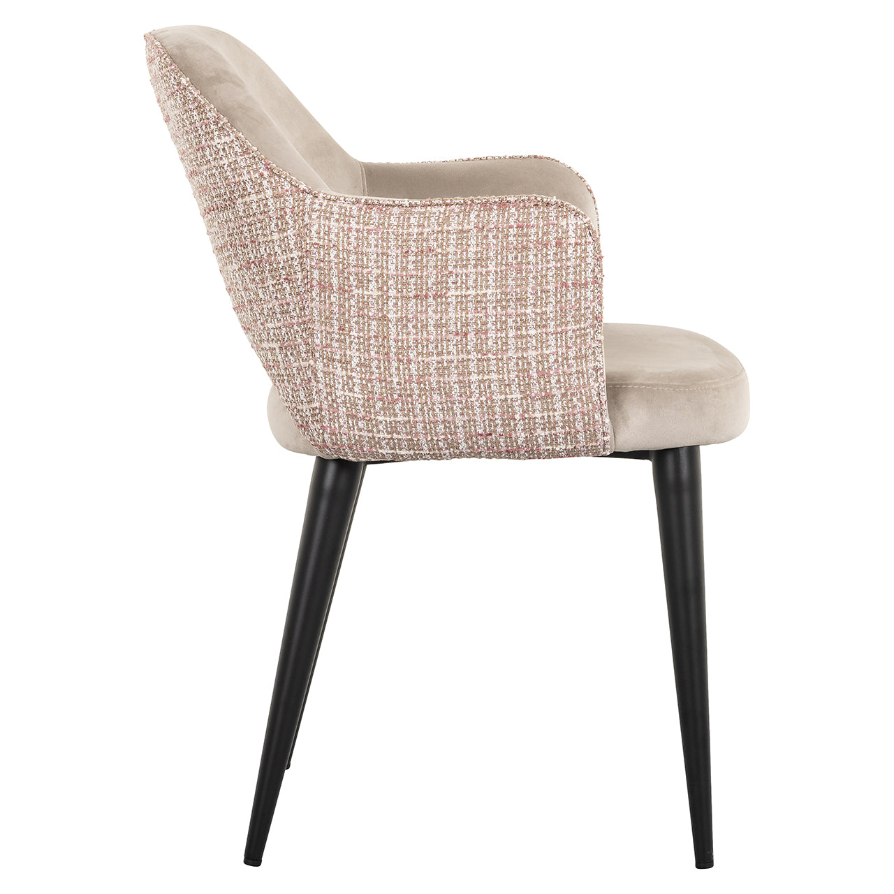 Stoel Giovanna trendy roze/kwarts khaki (Wees trendy 1673 roze)