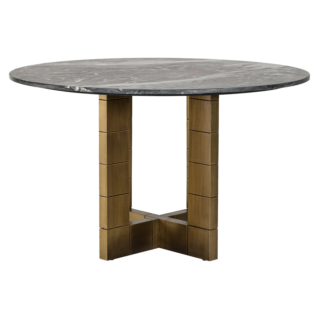 Eettafel Collada 130Ø (Zwart/goud)