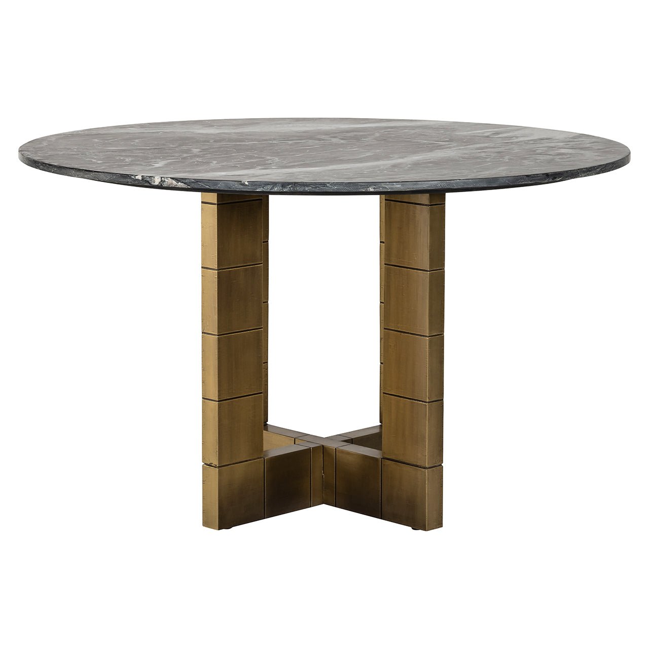 Eettafel Collada 130Ø (Zwart/goud)