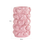 Kandelaar Emel hartjes klein (Roze)