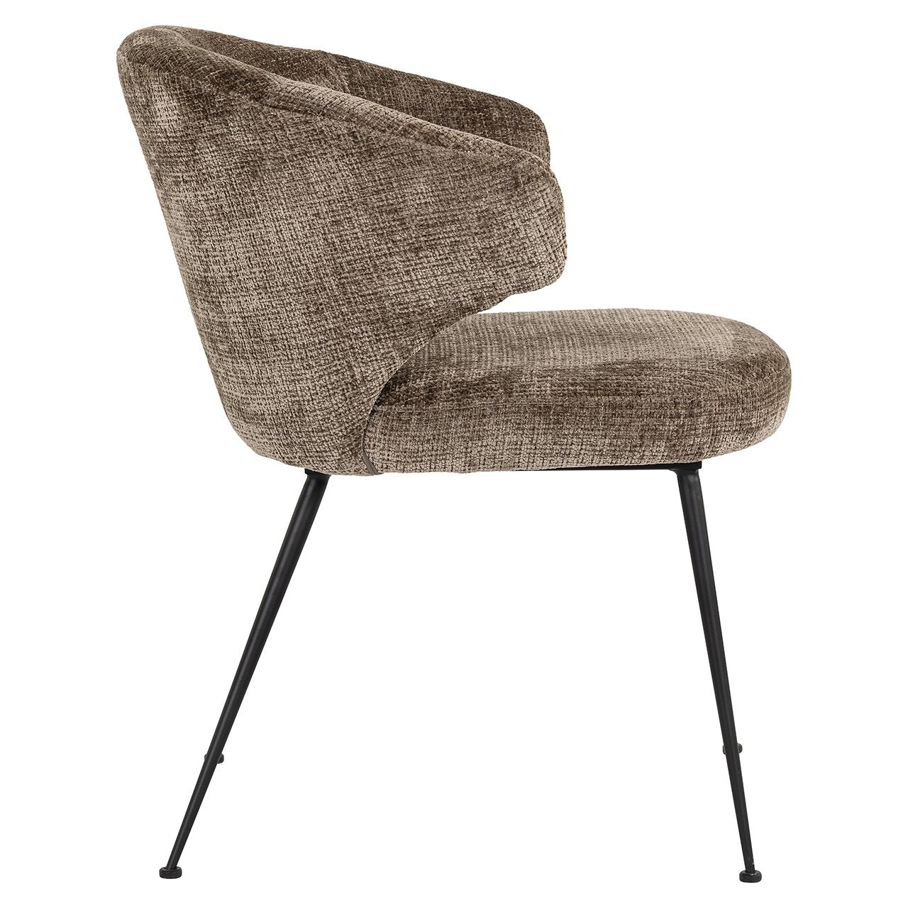 Stoel Xandra steen chenille brandvertragend (Niagara 104 Stone Chenille)