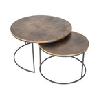 Salontafel Tulum set van 2 (Geborsteld Goud)