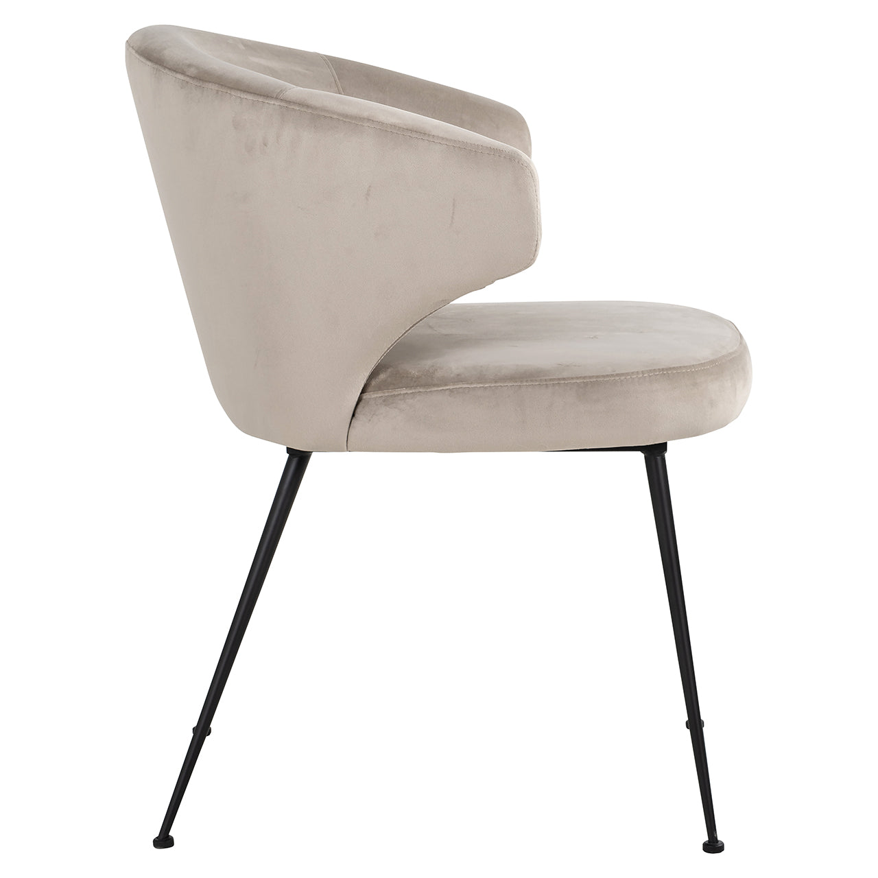 Stoel Xandra khaki fluweel (Quartz Khaki 903)
