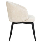 Stoel Amphara wit chenille brandvertragend (FR-Bergen 900 wit chenille)