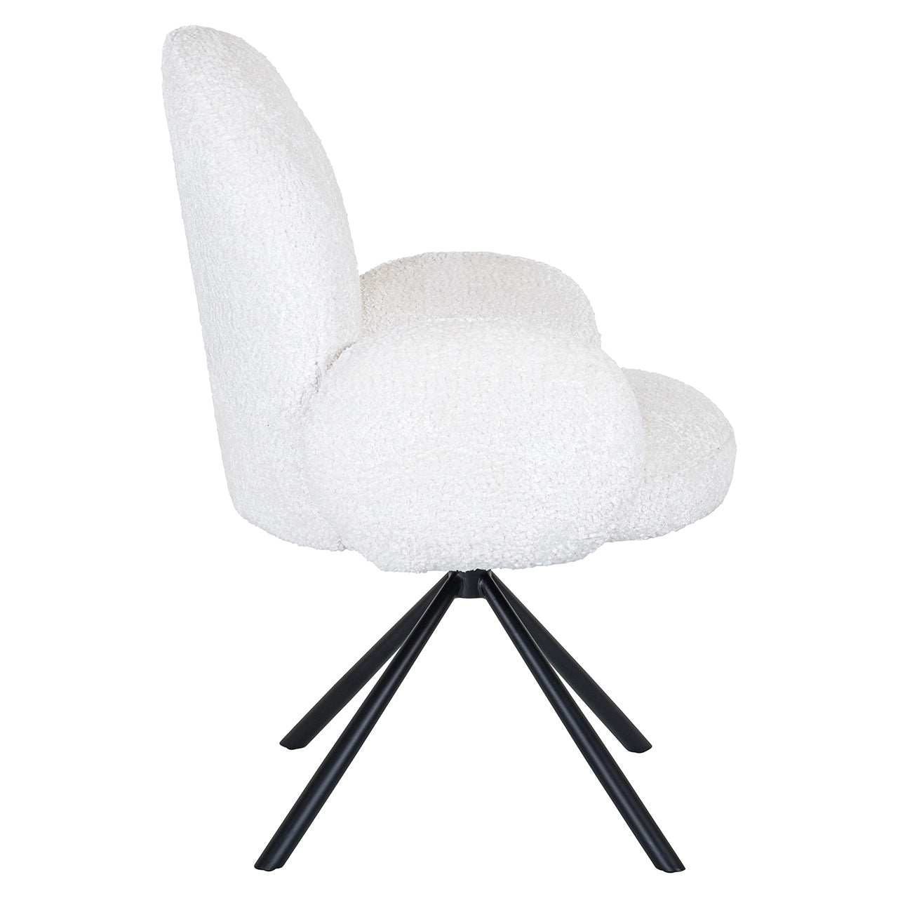 Draaistoel Jolie wit schaap (Schaap 02 wit)