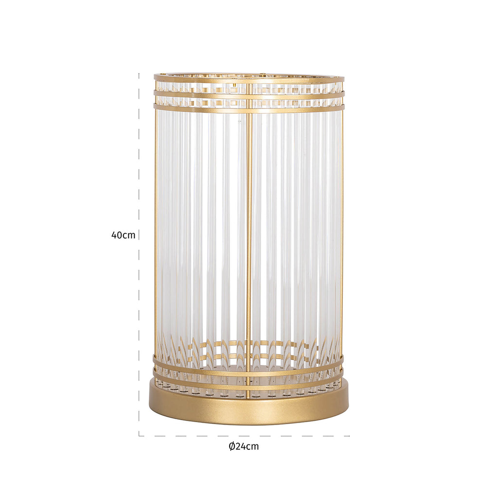 Windlicht Dyara groot (Goud)