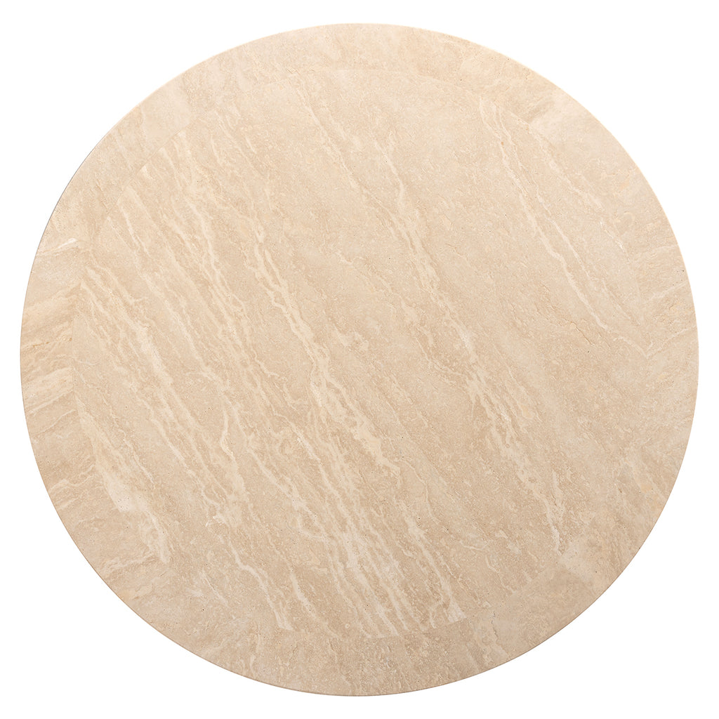 Salontafel rond Biltmore Italiaans beige Travertijn (Beige)