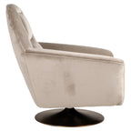 Draaifauteuil Nora khaki fluweel (Quartz Khaki 903)