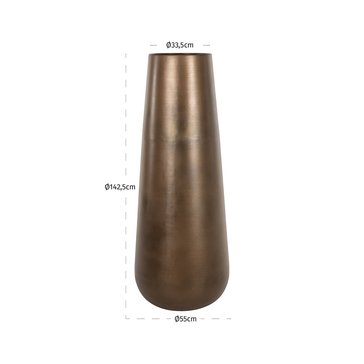 Vaas Kenza groot (Antiek messing)
