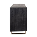 Dressoir Hunter 4-deuren (Zwart rustiek)