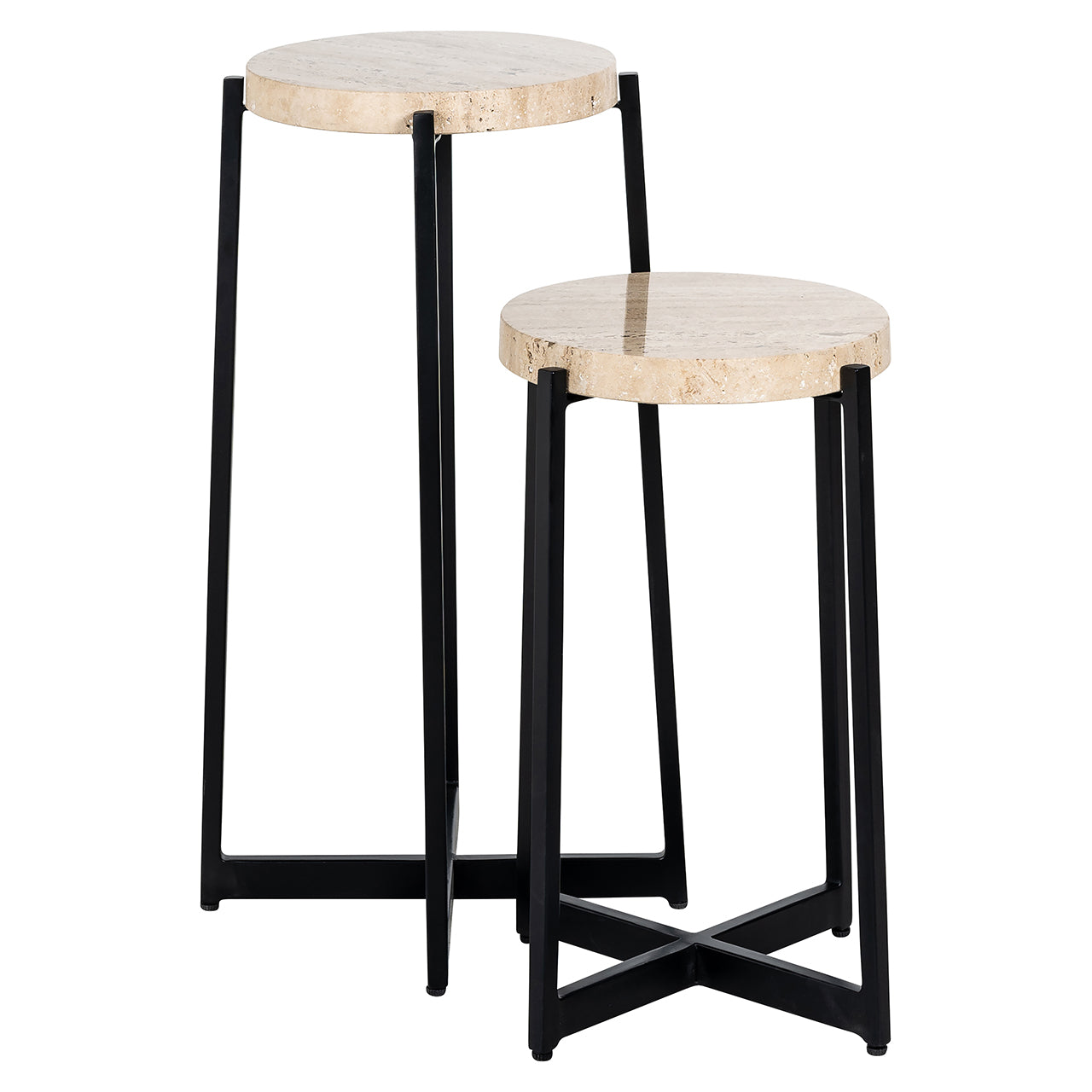 Bijzettafel Dillinger set van 2 (Beige)