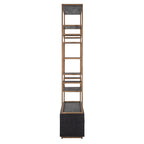 Wandkast Hunter 2 laden (Zwart rustiek)