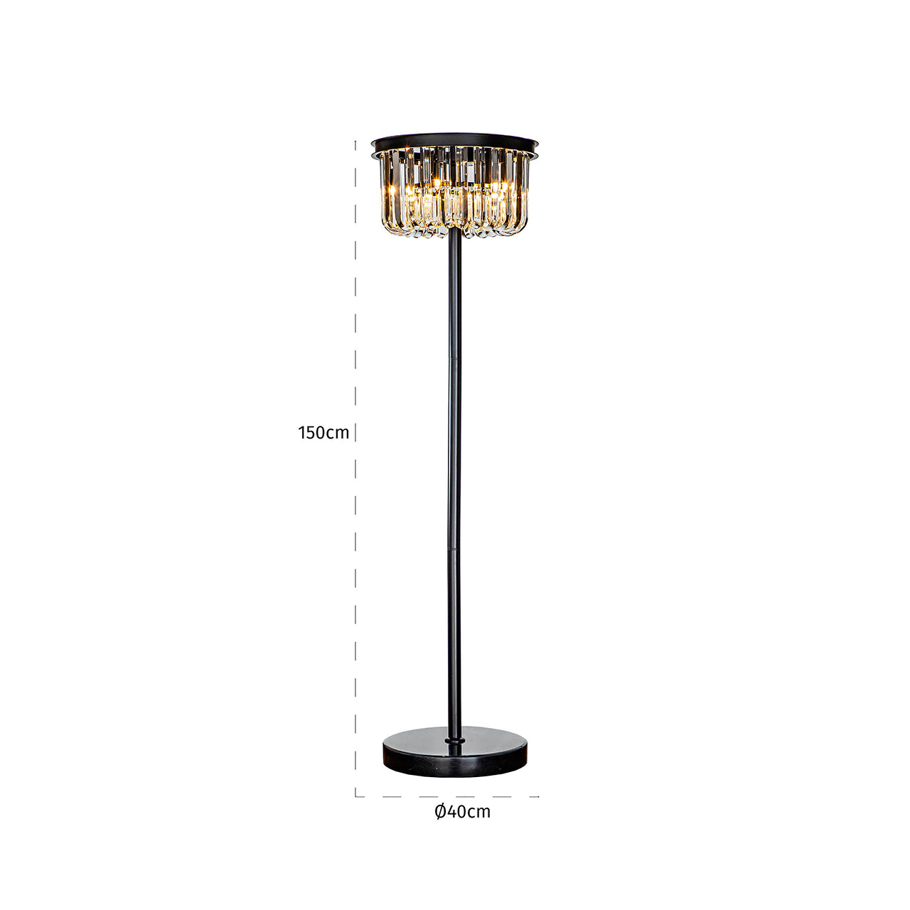 Vloerlamp Dagmar (Zwart)