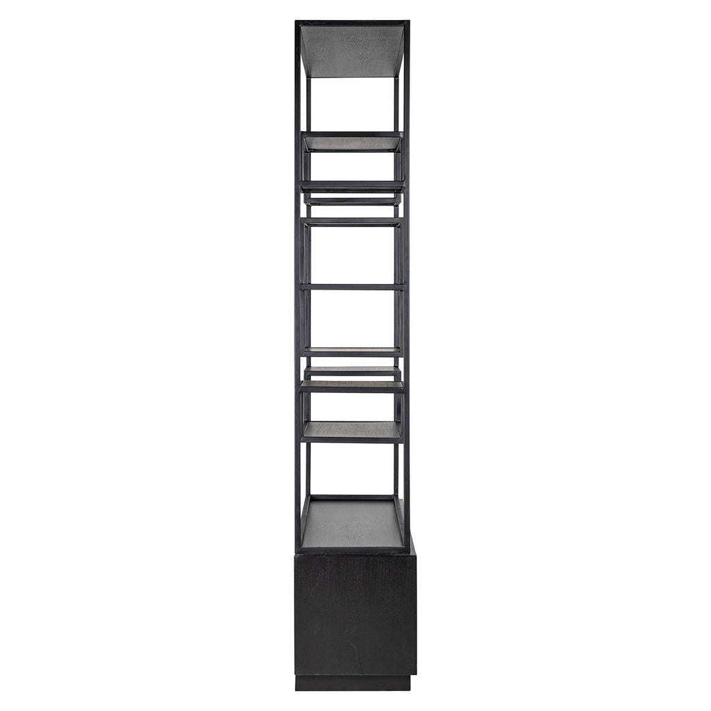 Wandkast Bonvoy zwart 2 laden (Zwart)
