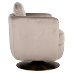 Draaifauteuil Turner khaki fluweel brandvertragend (FR-Quartz 903 Khaki)