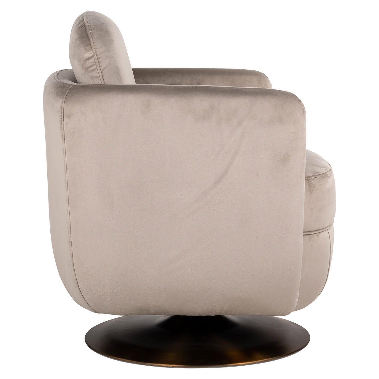 Draaifauteuil Turner khaki fluweel brandvertragend (FR-Quartz 903 Khaki)