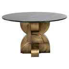 Eettafel Maddox 130Ø (Zwart/goud)