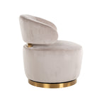 Draaifauteuil Maxime khaki fluweel (Quartz Khaki 903)