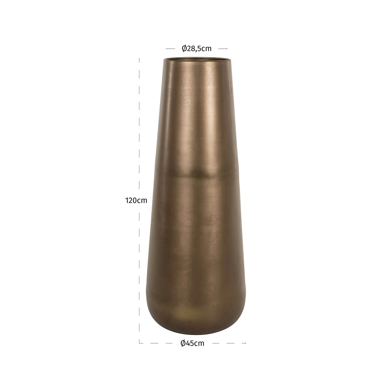 Vaas Kenza klein (Antiek messing)