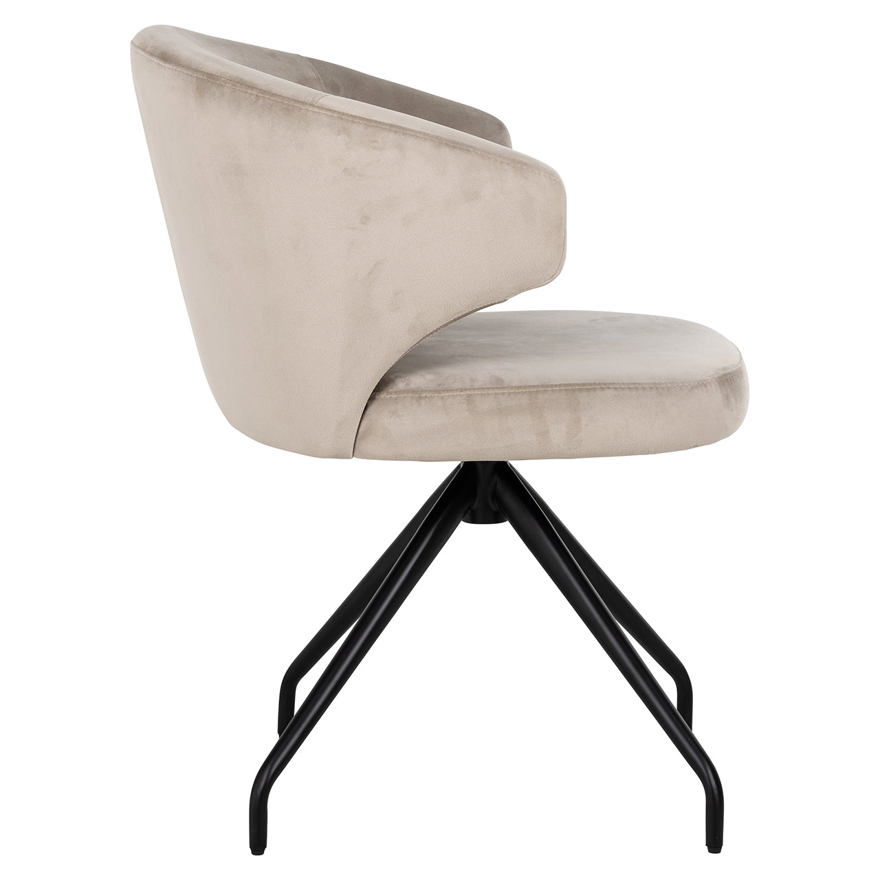 Draaistoel Milly khaki fluweel (Quartz Khaki 903)