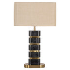 Tafellamp Levina incl. lampenkap (Zwart/goud)