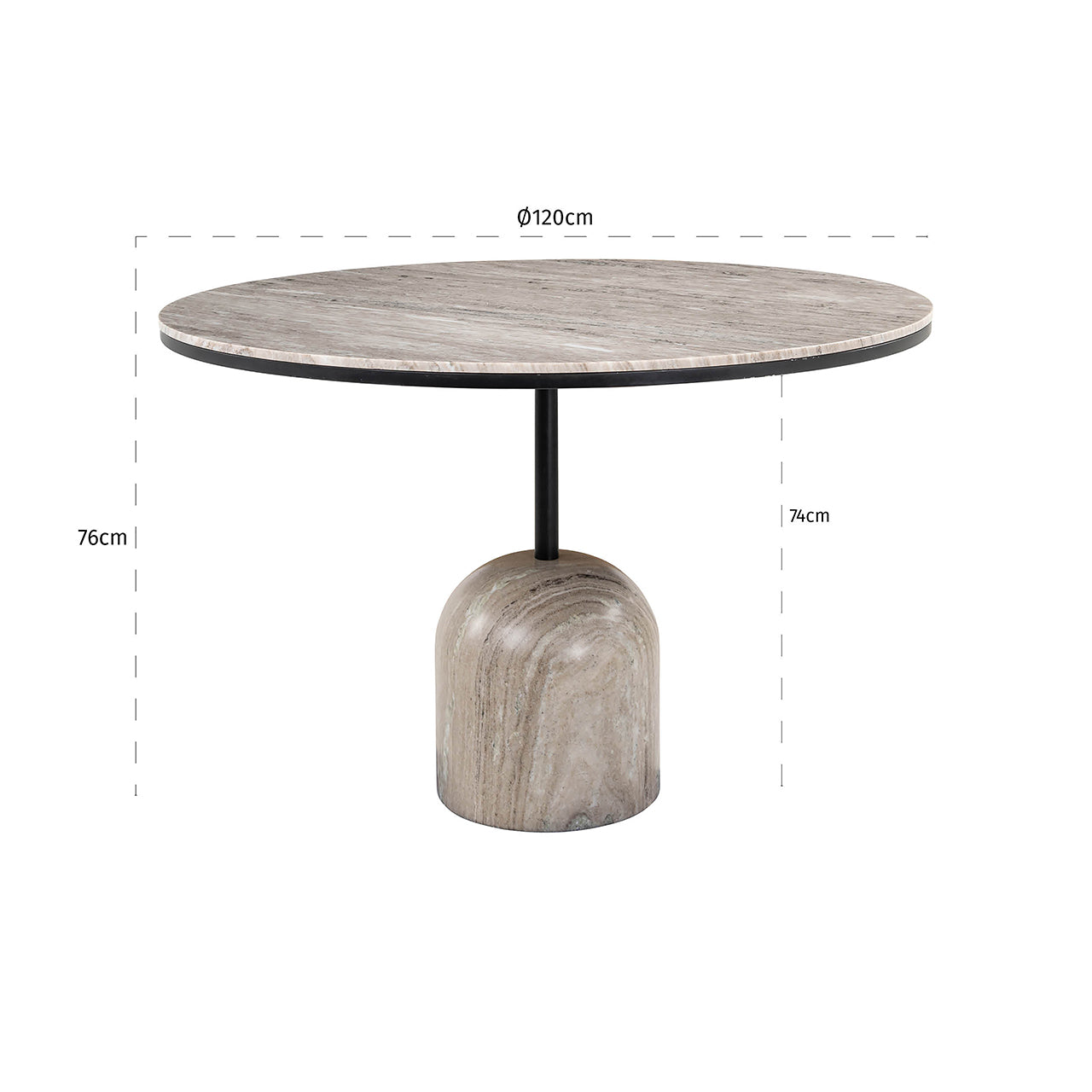 Eettafel Duncan 120Ø (Zand)
