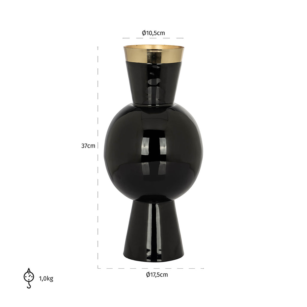 Vaas Florence (Zwart/goud)