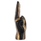 Deco object hand peace (Zwart/goud)