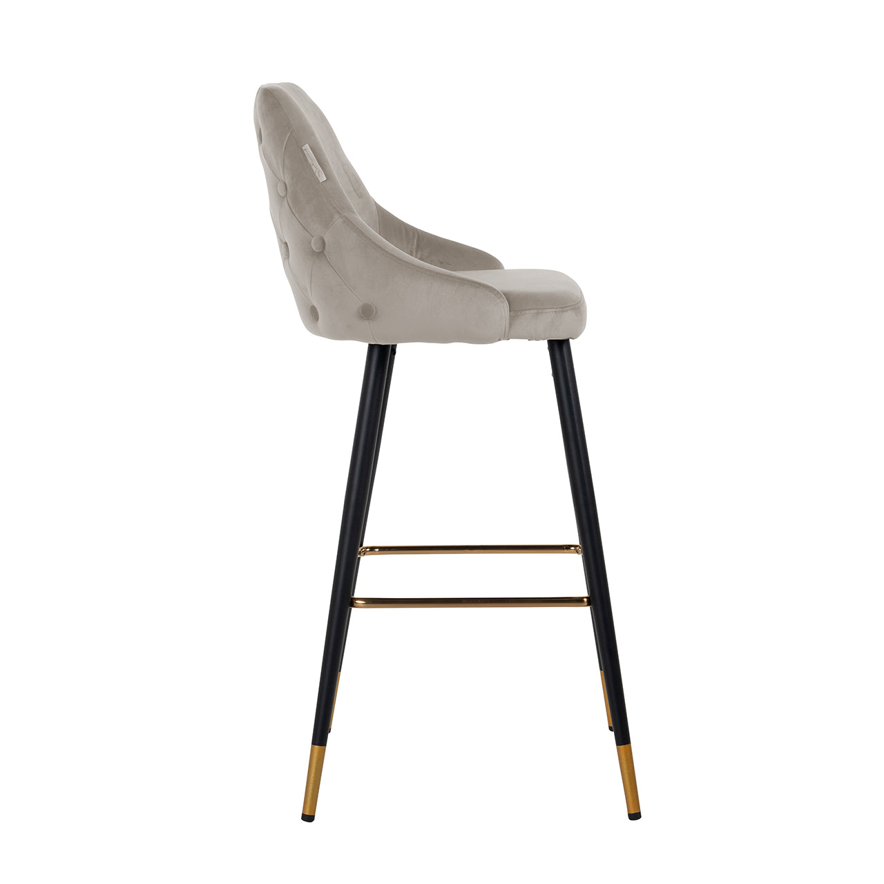 Barstoel Imani khaki fluweel (Quartz Khaki 903)