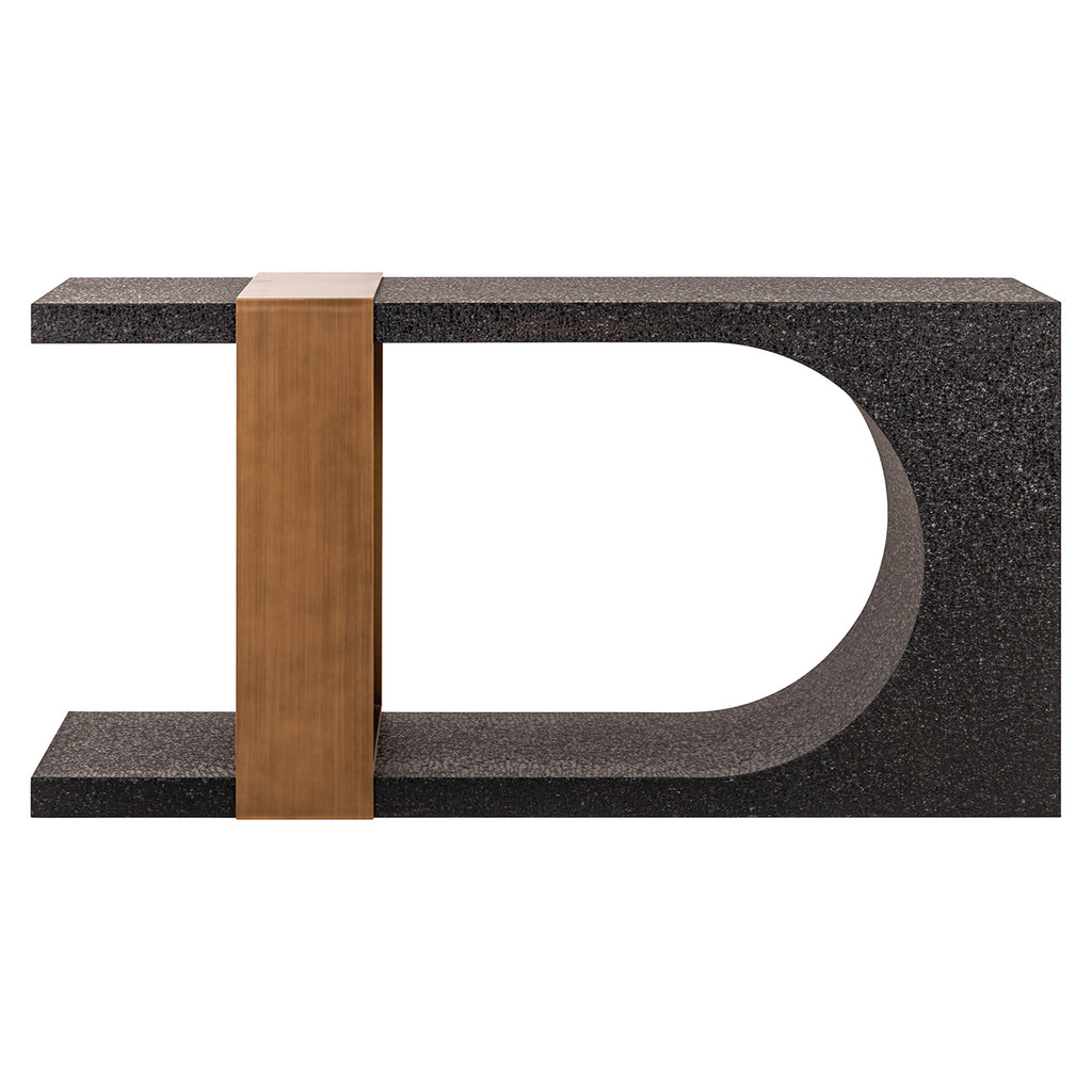 Wandtafel Bazel (Zwart/goud)