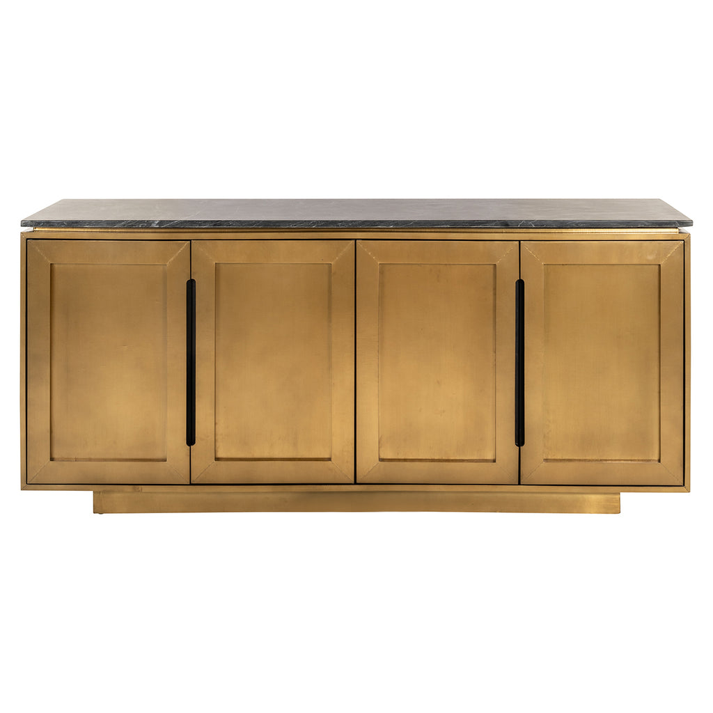 Dressoir Finsbury 4-deurs (Zwart/goud)