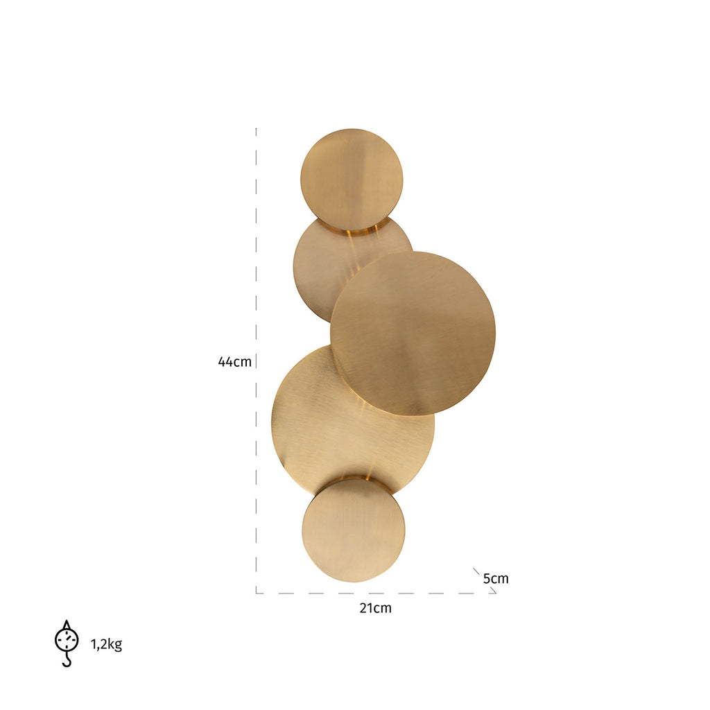 Wandlamp Collin (Geborsteld Goud)