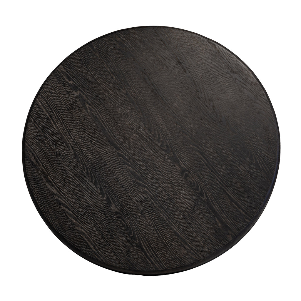 Eettafel Macaron 130Ø (Zwart rustiek)