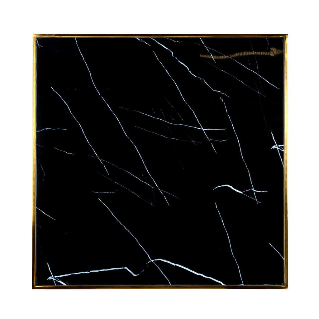 Bistrotafel Can Roca vierkant zwart 70x70 (Zwart/goud)