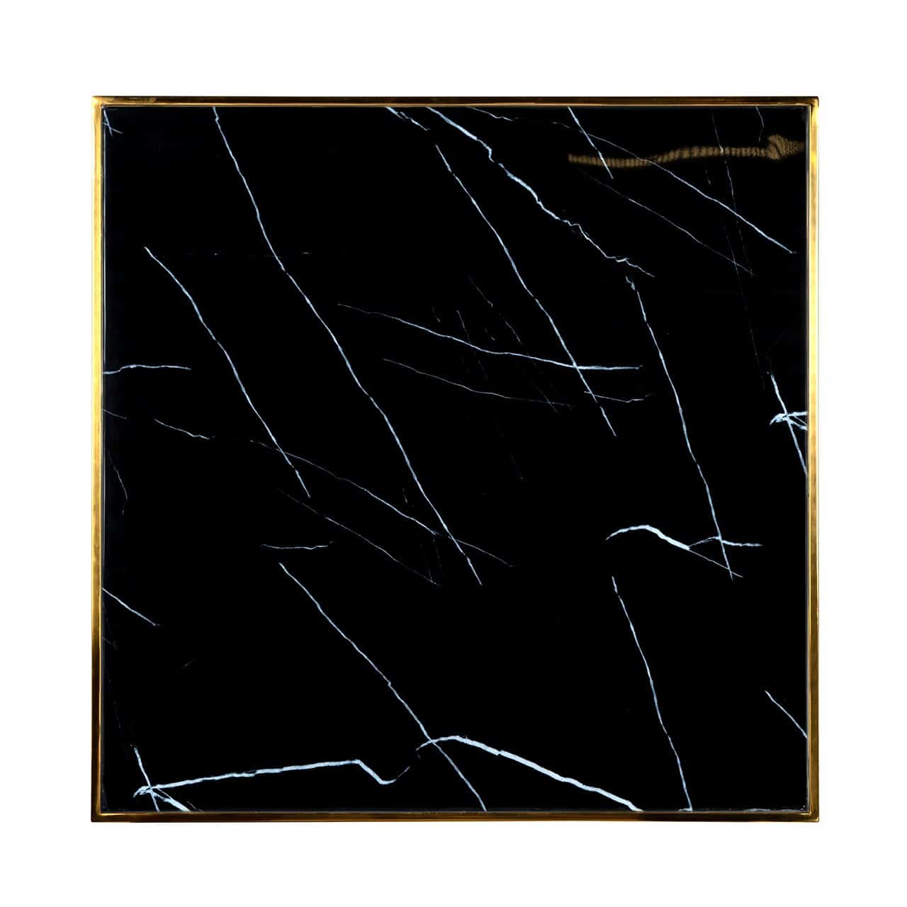 Bistrotafel Can Roca vierkant zwart 70x70 (Zwart/goud)
