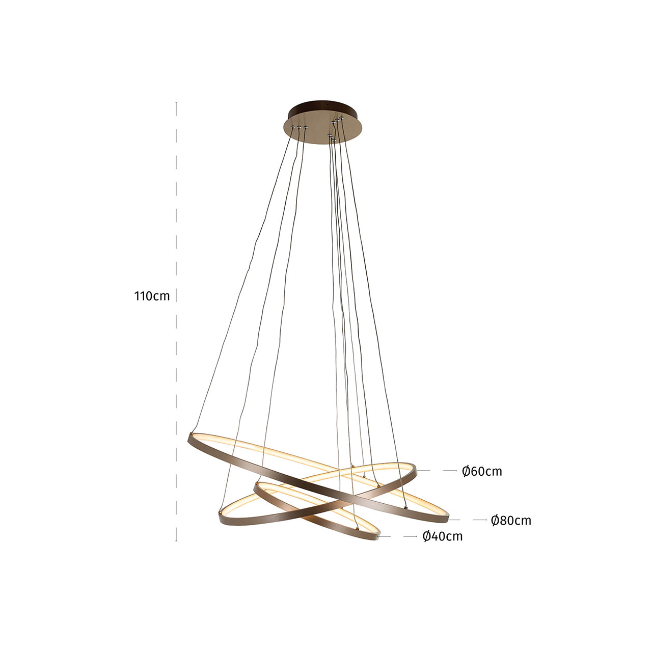 Hanglamp Amira goud (Goud)