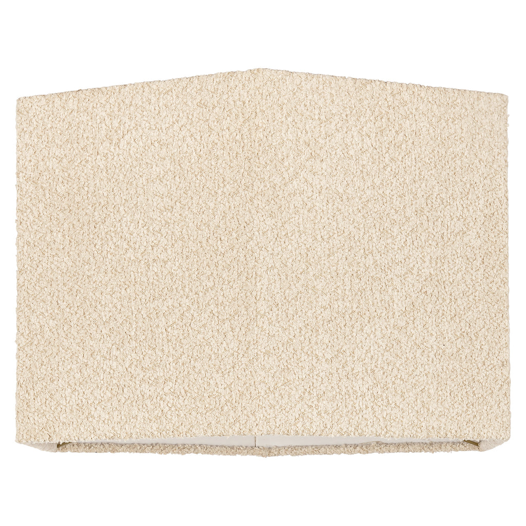 Lampenkap Miley zand bouclé, medium zeshoekig