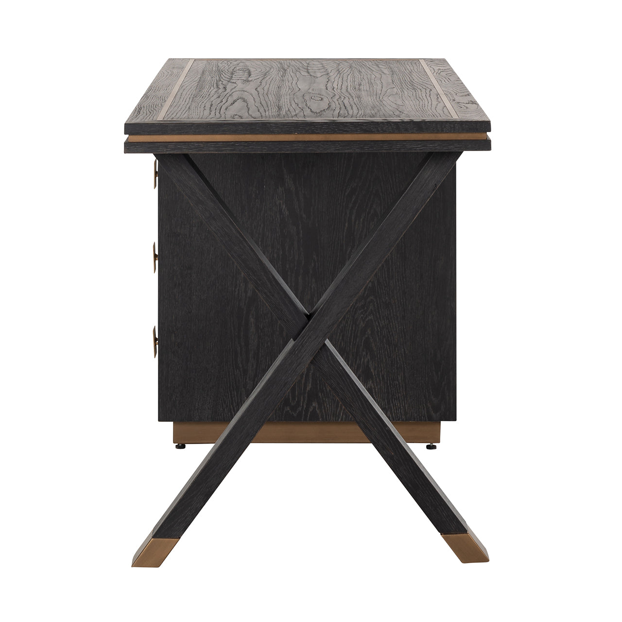 Bureau Hunter 3-laden (Zwart rustiek)