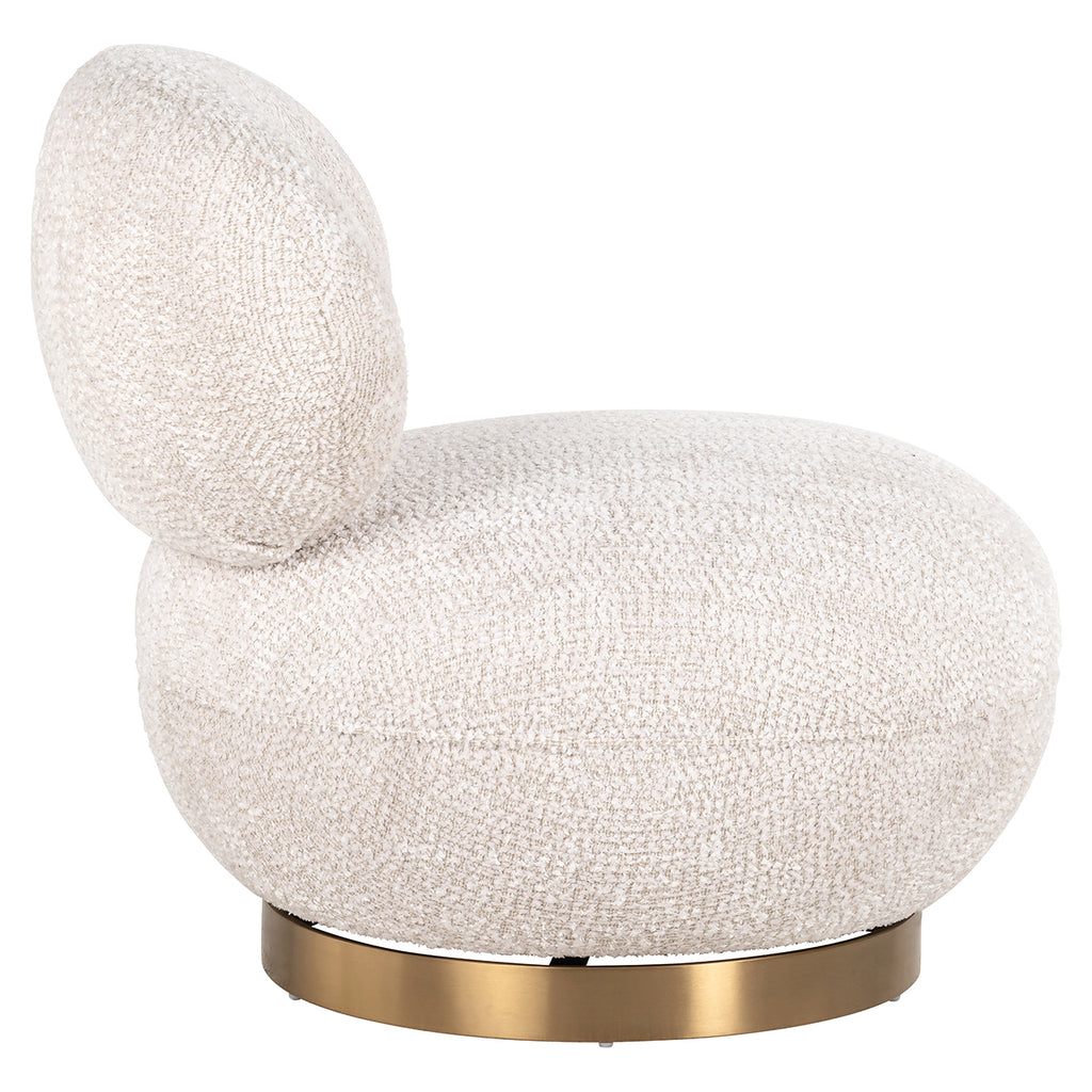 Draaifauteuil Jace in mooie crèmekleur (Be Lovely 11 Cream)