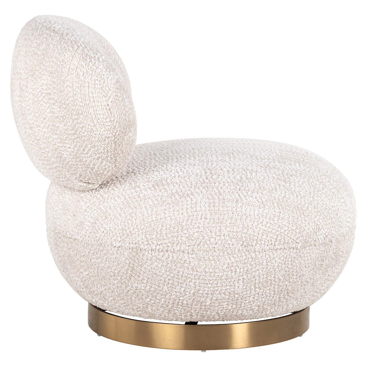 Draaifauteuil Jace in mooie crèmekleur (Be Lovely 11 Cream)