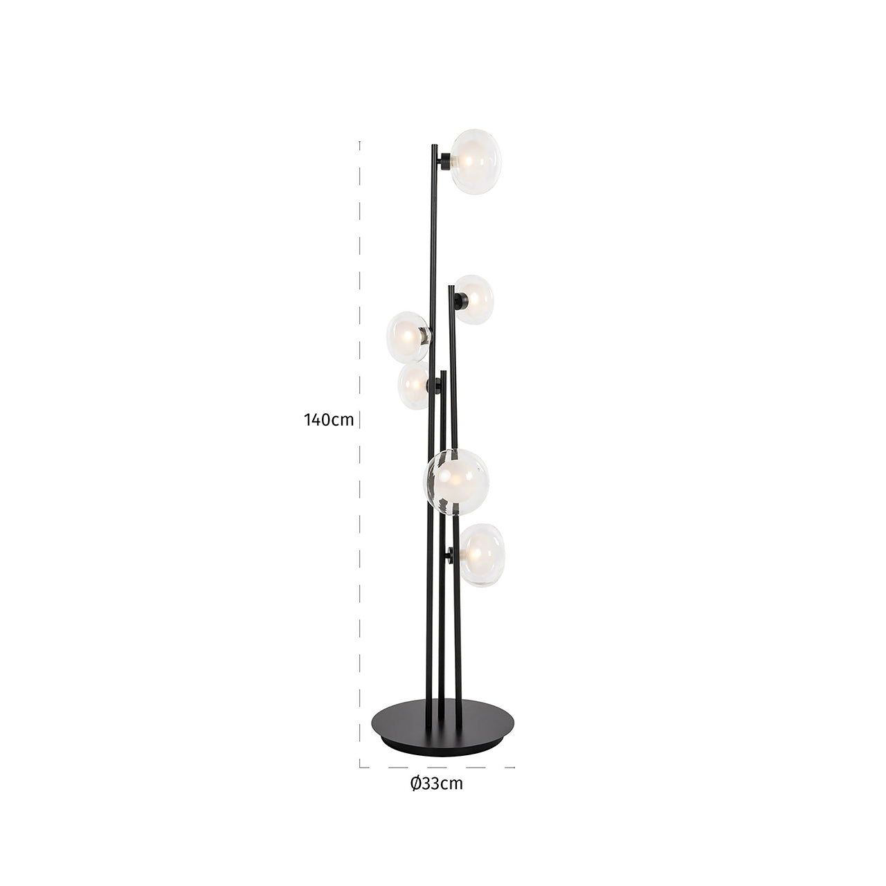 Vloerlamp Luva zwart (Zwart)